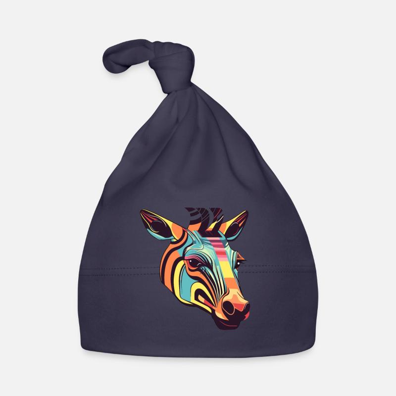 Okapi Buntes Aquarell Cartoon Kawaii Tier Baby Bio-Mütze
