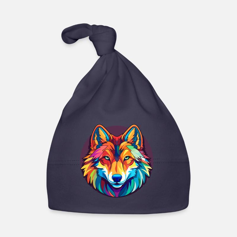 Wolf Buntes Glas Bunte Karikatur Kawaii Tier Baby Bio-Mütze