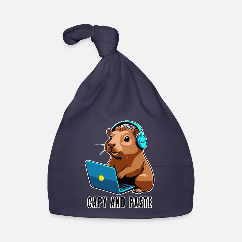 Capybara mit Witz Capy and Paste Baby Bio-Mütze