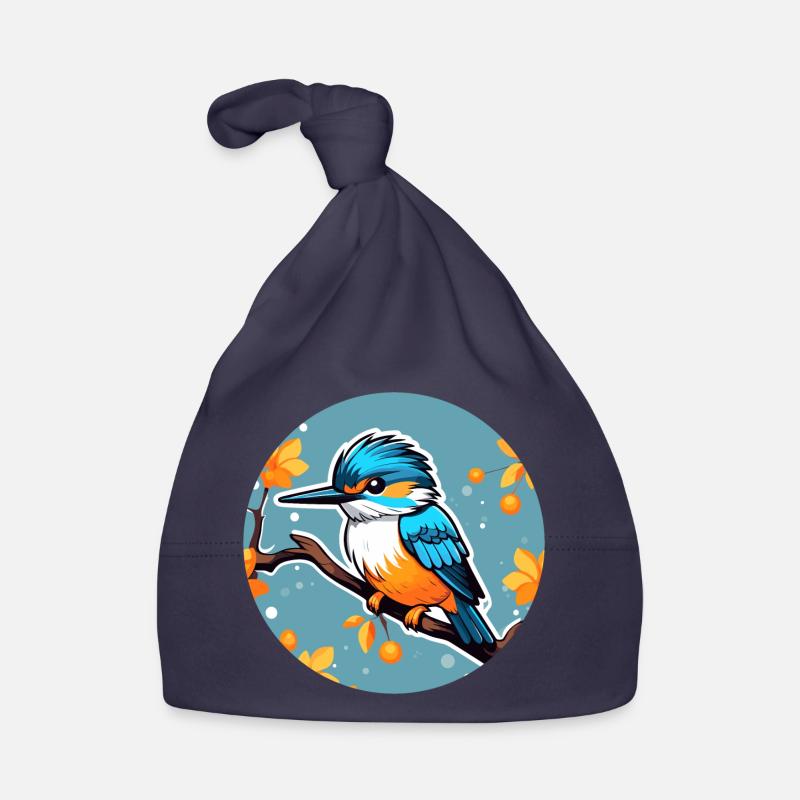 Eisvogel Vogel Zeichnung Baby Bio-Mütze