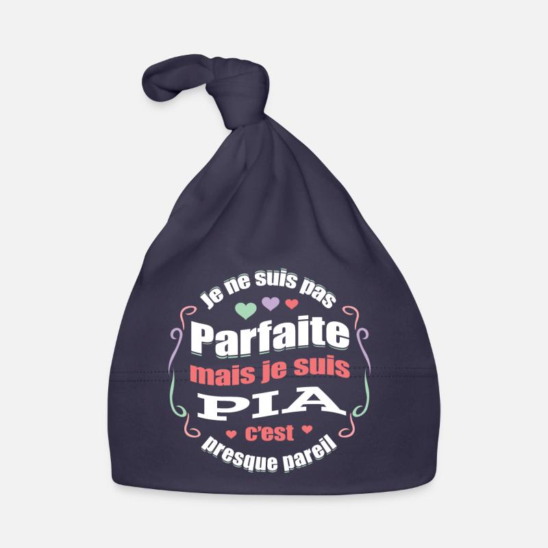 PIA PARFAITE - PRENOM PIA Bonnet bio Bébé