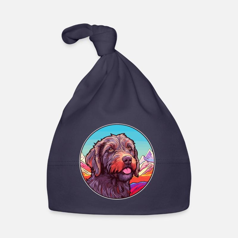 Wirehaired Pointing Griffon Dog Breed Cartoon Kawa Organic Baby Cap