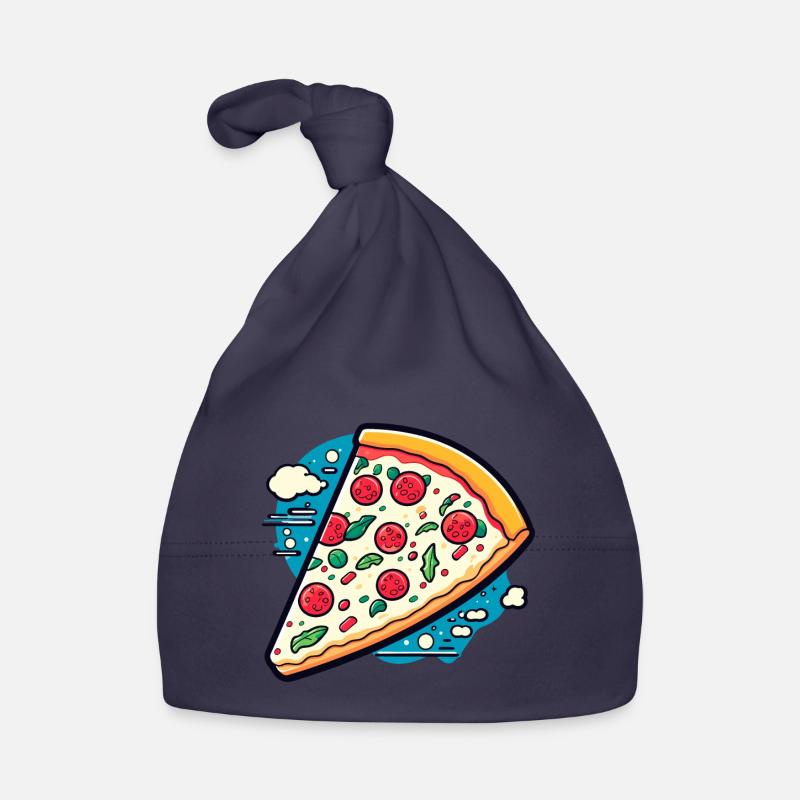 Pizza Slice Drawing Organic Baby Cap