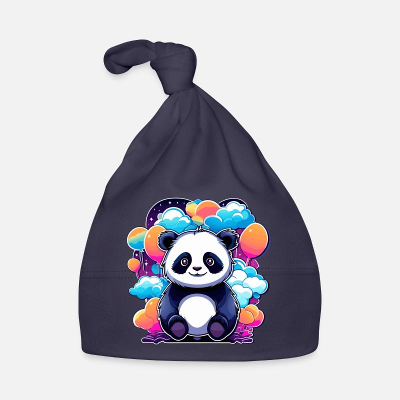 Panda Drawing Organic Baby Cap