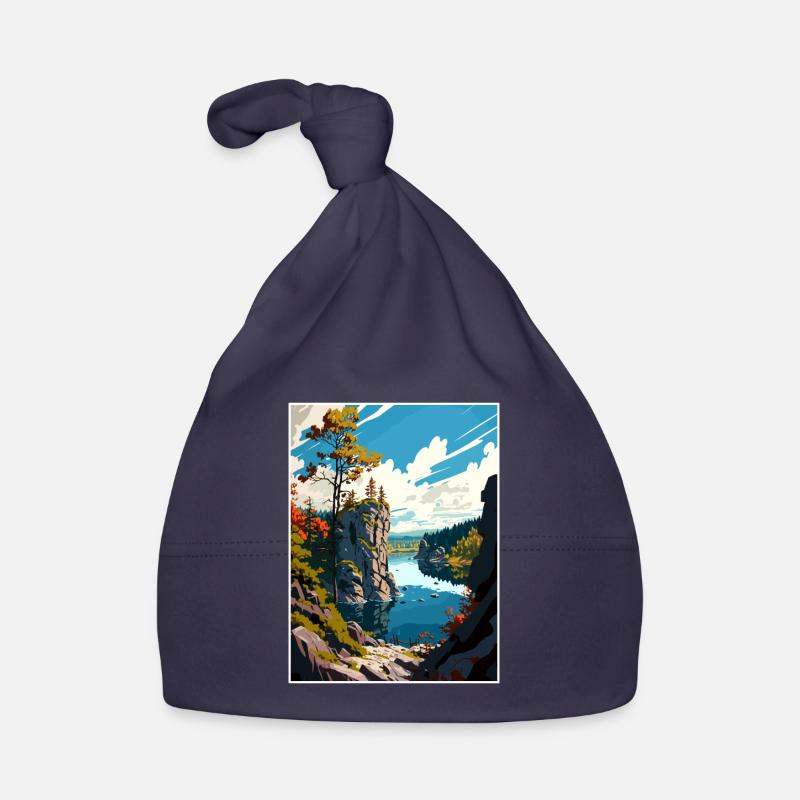 Parc national d’Ojcowski Pologne Affiche de voyage Bonnet bio Bébé