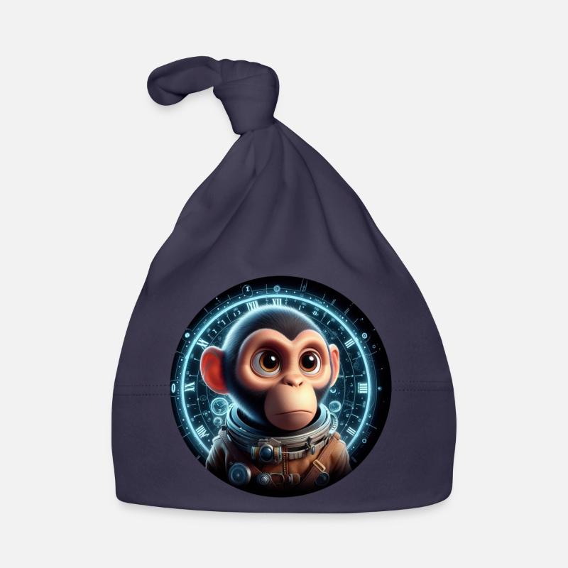 Singe en astronaute dans l’espace Bonnet bio Bébé