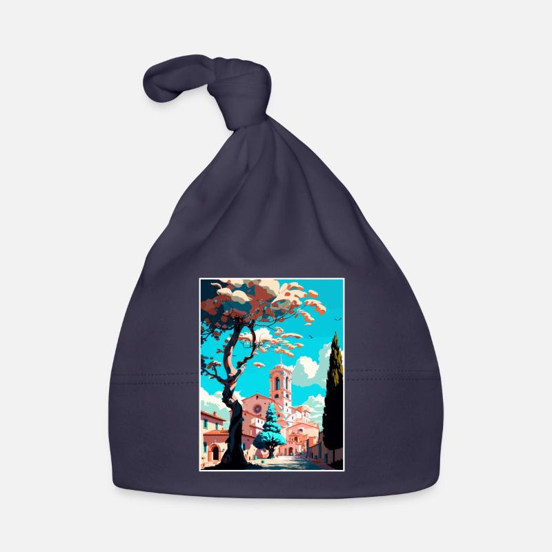 Llagostera Spanien Vintage Reiseposter Souvenir Baby Bio-Mütze