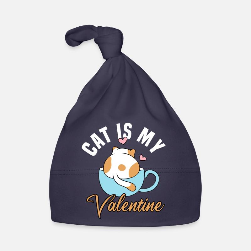 Le chat est mon Valentin Bonnet bio Bébé