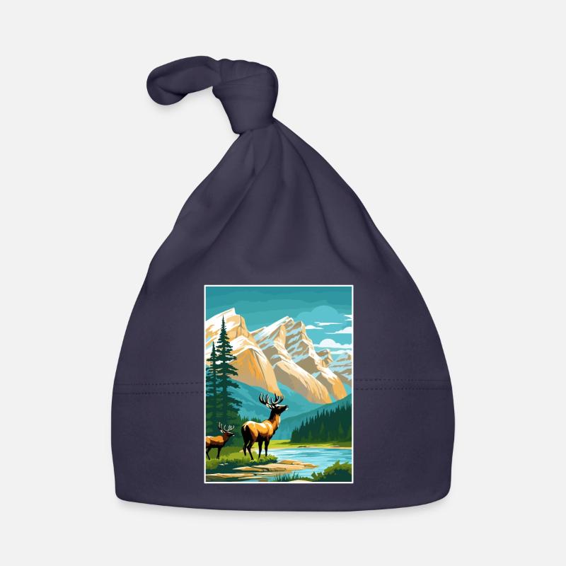 Parc national Jasper Canada Affiche de voyage Vintage Bonnet bio Bébé