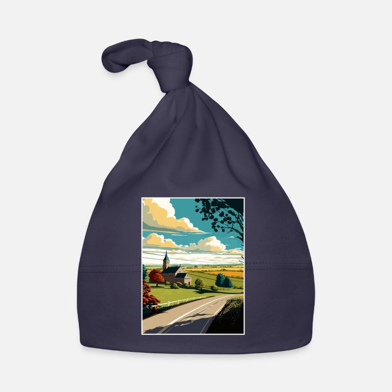 Affiche de voyage du comté de Lancaster en Pennsylvanie Bonnet bio Bébé