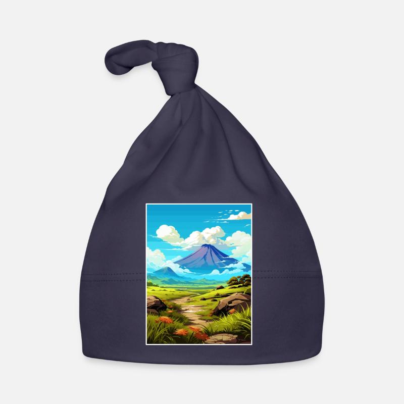 Affiche de voyage du parc national des volcans d’Hawaï Bonnet bio Bébé