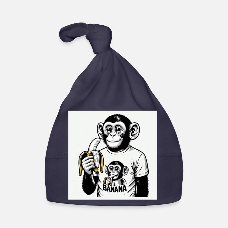 A monkey and his banana Organic Baby Cap