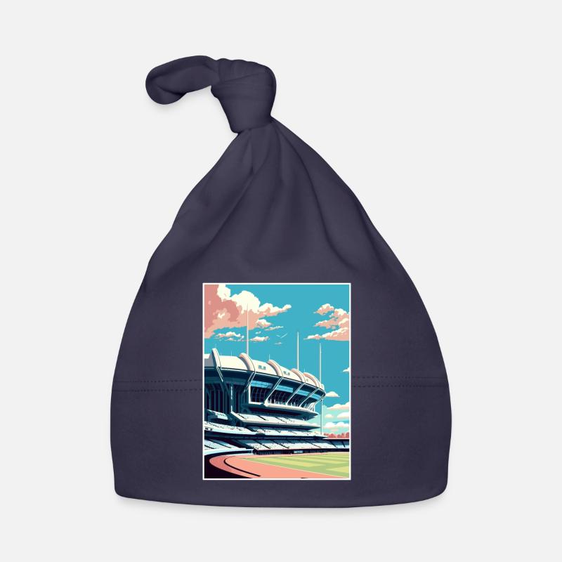 Melbourne Cricket Ground Australi Affiche de voyage Bonnet bio Bébé