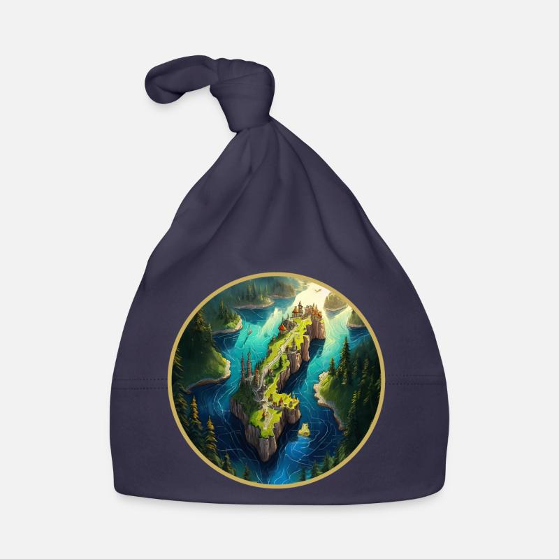 Fantasy Sweden map Organic Baby Cap