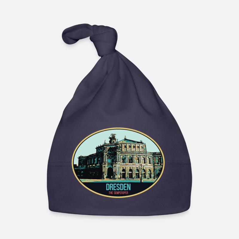 Semperoper de Dresde : Élégance en Illustration Bonnet bio Bébé