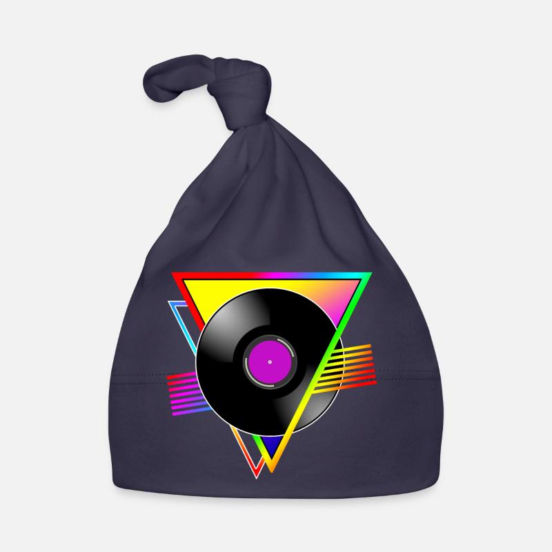 VINYLE RÉTRO - Bonnet bio Bébé - marine
