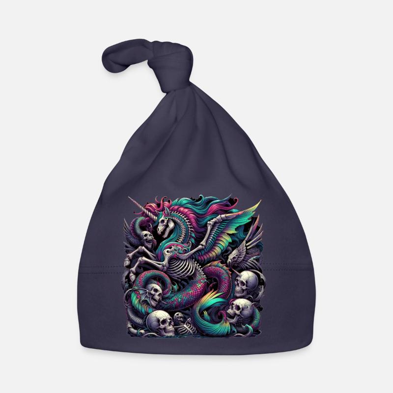 Neon Gothic Einhorn Baby Bio-Mütze