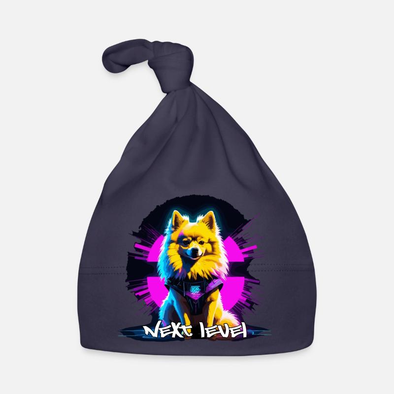 Kleinspitz Spitz Next Level Cyber Hund Geschenk Baby Bio-Mütze