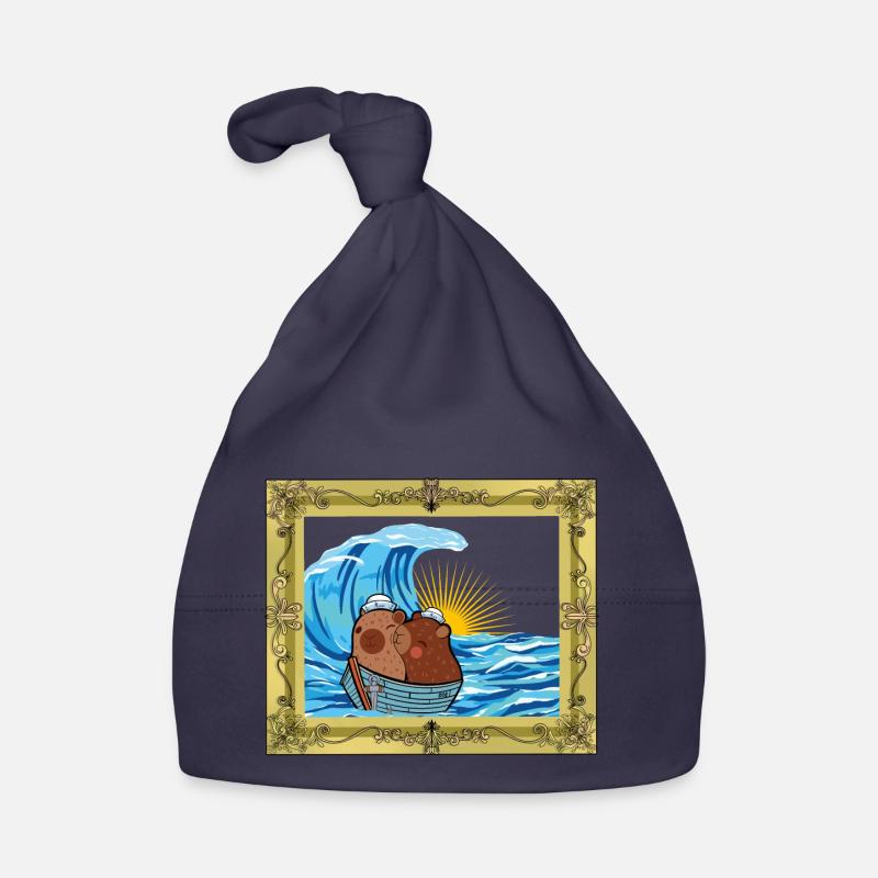 Cochon d’Inde Cochon d’Inde Enfant marin - Bonnet bio Bébé - marine