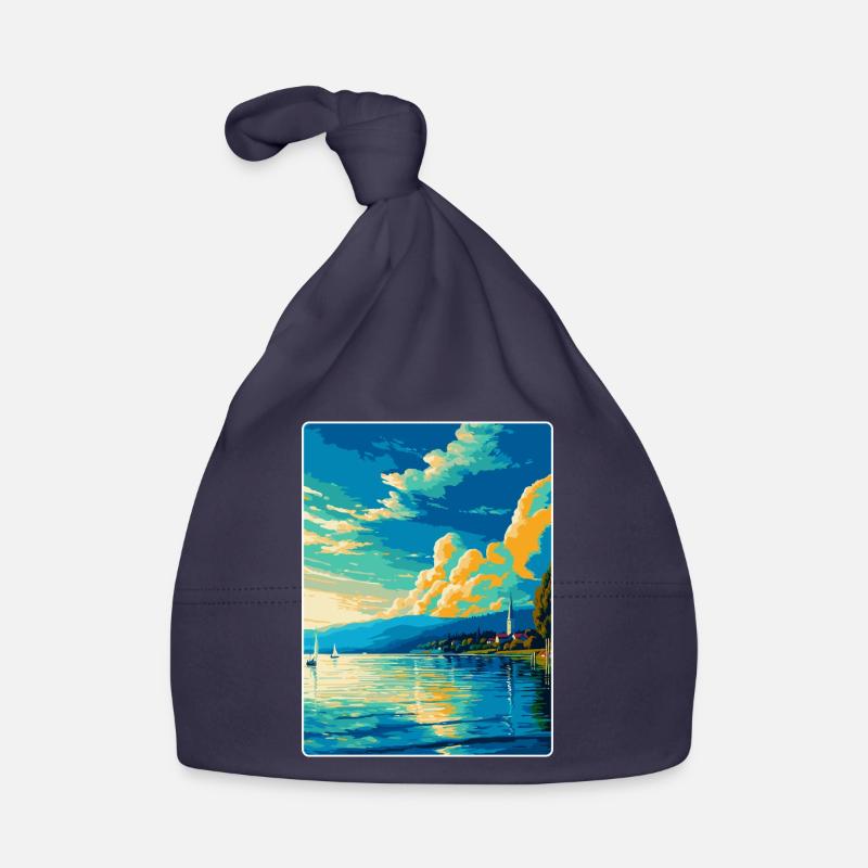 Lake Constance Germany Austria Switzerland Poster Organic Baby Cap