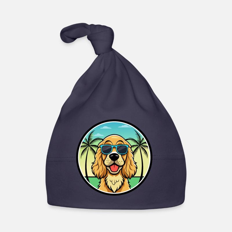 Englischer Cocker Spaniel Hunderasse Cartoon Beach Baby Bio-Mütze