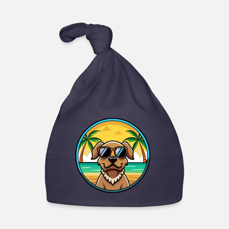 Pudelpointer Dog Breed Cartoon Sunglasses Beach Organic Baby Cap