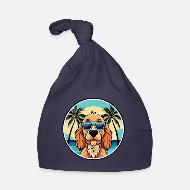 Englischer Cocker Spaniel Hunderasse Cartoon Beach Baby Bio-Mütze