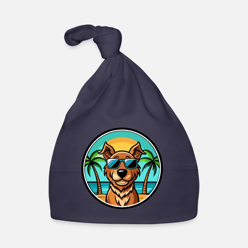 Pudelpointer Dog Breed Cartoon Sunglasses Beach Organic Baby Cap