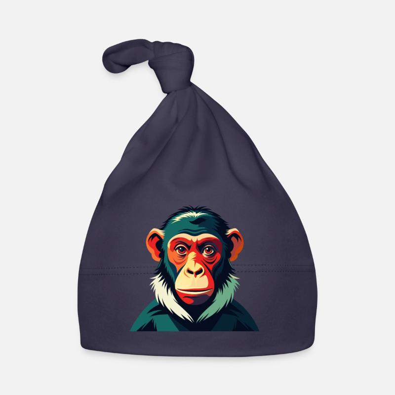 Affe Cartoon Figur Buntes Haustier Tier Baby Bio-Mütze