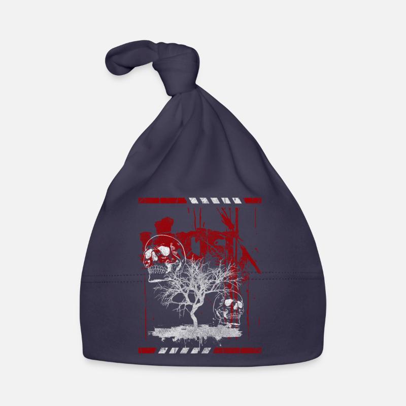 Style Farbe Rot Skull Baby Bio-Mütze