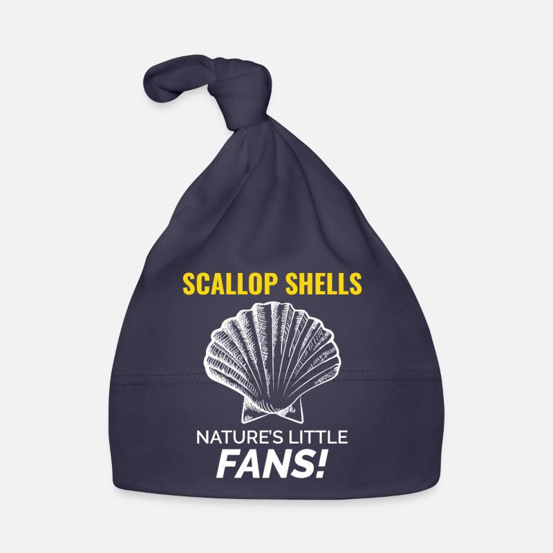 Scallop Seashells Collector Beachcomber Shellfish Organic Baby Cap