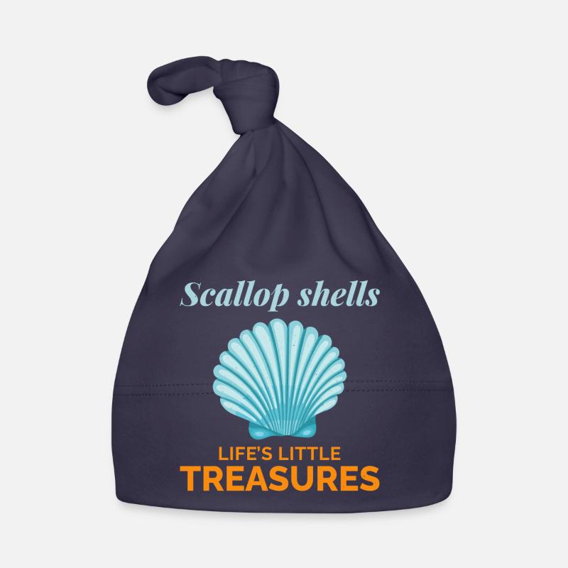 Scallop Seashells Collector Beachcomber Shellfish Organic Baby Cap