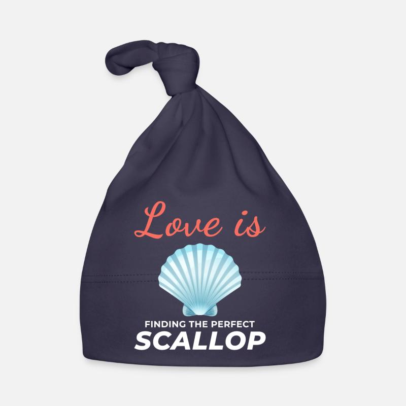 Scallop Seashells Collector Beachcomber Shellfish Organic Baby Cap