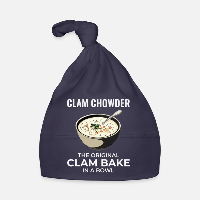 Clam Chowder Shellfish Hilarious Seafood Soup Organic Baby Cap