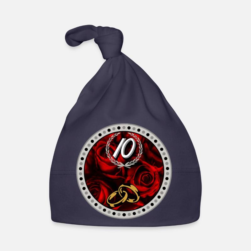 Tenth anniversary ring roses Organic Baby Cap