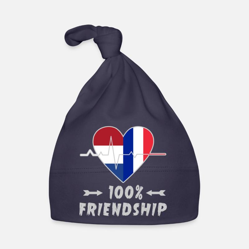 Niederlande und Frankreich 100% Freundschaft Baby Bio-Mütze