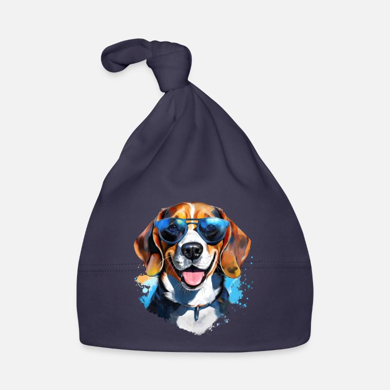Beagle avec lunettes de soleil Bonnet bio Bébé