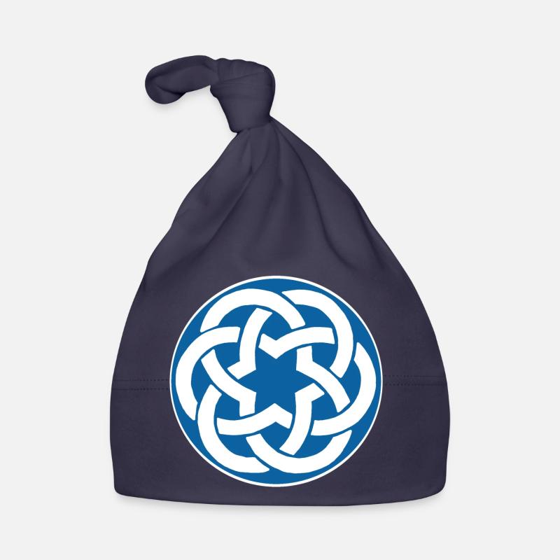 Blauer keltischer Stern Baby Bio-Mütze