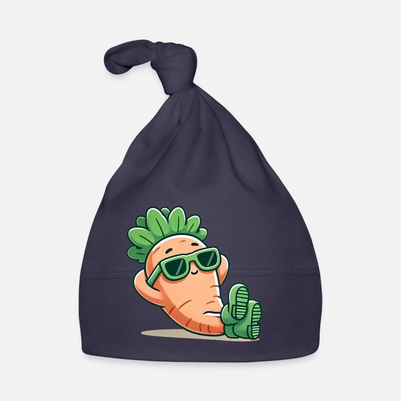 Cool Relaxing Carrot with Sunglasses Organic Baby Cap