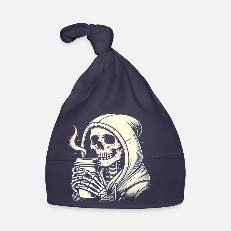 Chill Skeleton avec sweat à capuche café Bonnet bio Bébé