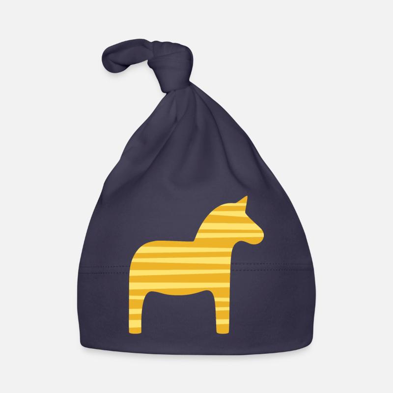 Dala Horse Stripes Suède Noël scandinave Bonnet bio Bébé