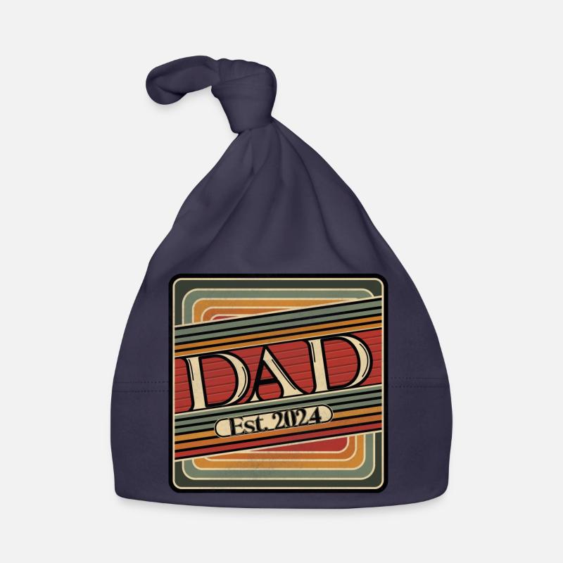 Dad Est. 2024 Retro Design Baby Bio-Mütze