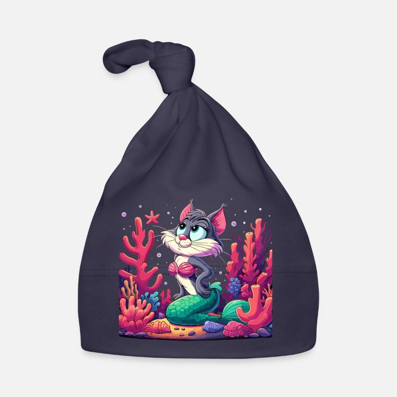 Sirène Sirène Chat Chat Eau Chat Cadeau Bonnet bio Bébé