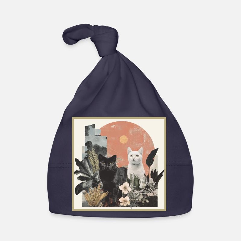 collage de chats Bonnet bio Bébé