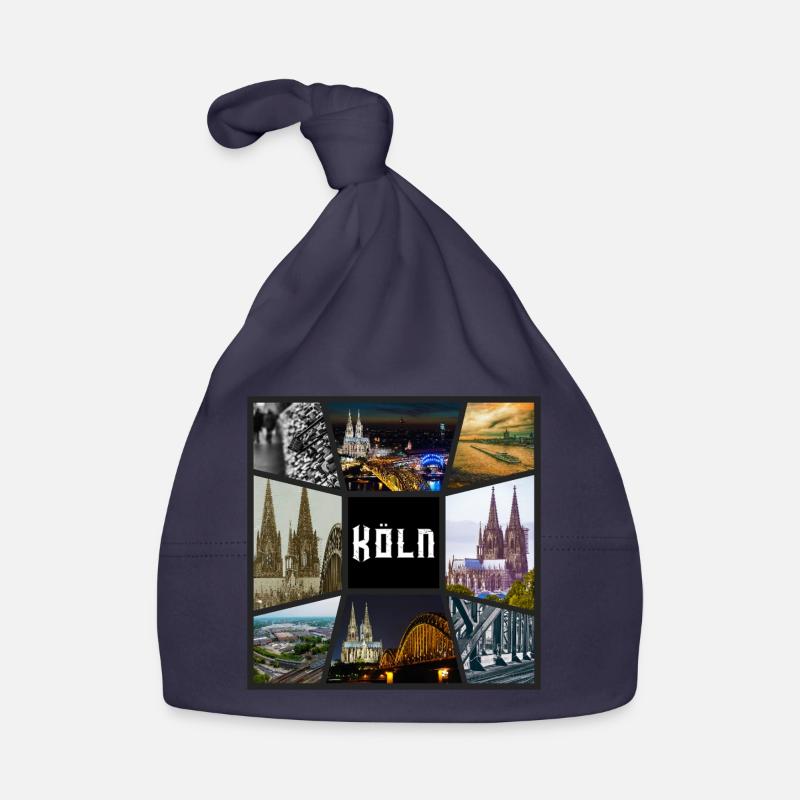 Cologne Skyline City Germany Collage Graffiti Organic Baby Cap