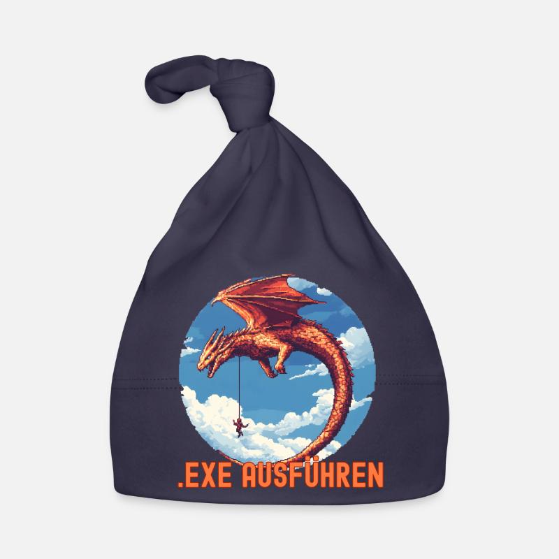 EXE AUSFÜHREN Drachen Admin IT Informatik Lustig Baby Bio-Mütze