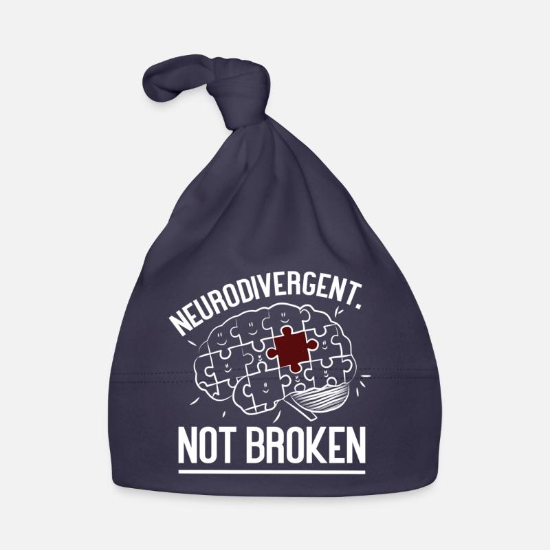 Neurodivergent Not Broken – Strong Mind Statement Baby Bio-Mütze