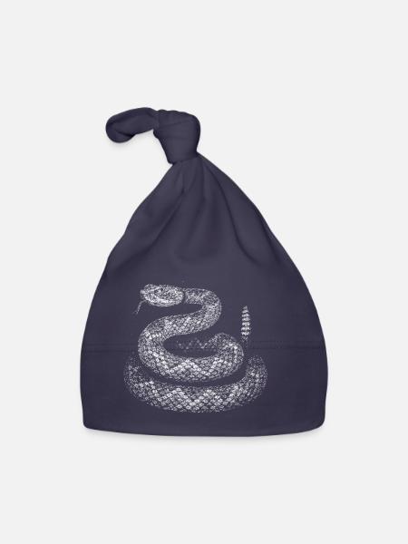 Snake - Organic Baby Cap - navy - Front