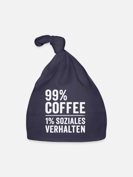 99% Coffee - Organic Baby Cap - navy - Front