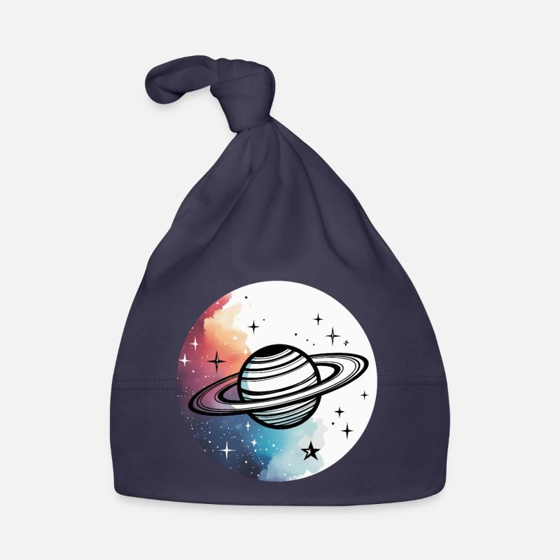 Planète minimaliste – Design spatial simple Bonnet bio Bébé